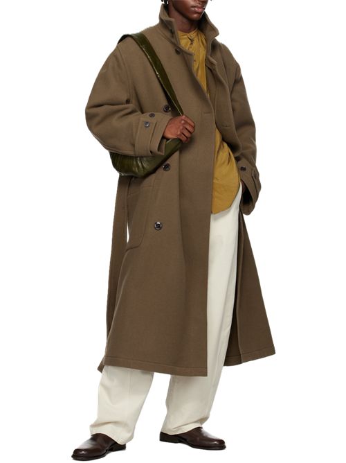 LEMAIRECappotto doppiopetto in lana wrapcoat Lemaire | CO1037LF1116GR610 THYME
